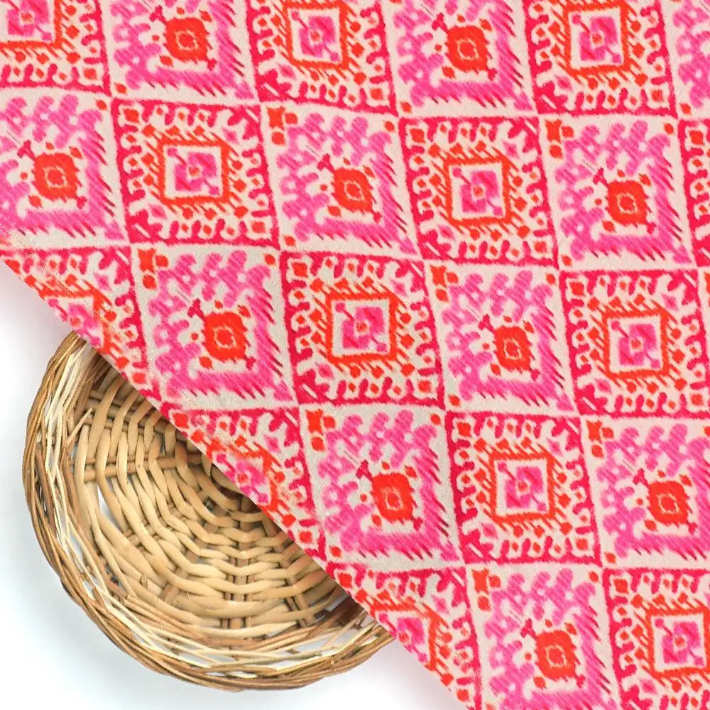 Hand Painted Argyle Pattern Digital Printed Fabric - Pure Muslin – pm 0 ma0708 110 hand painted argyle pattern digital printed fabric pure muslin 2