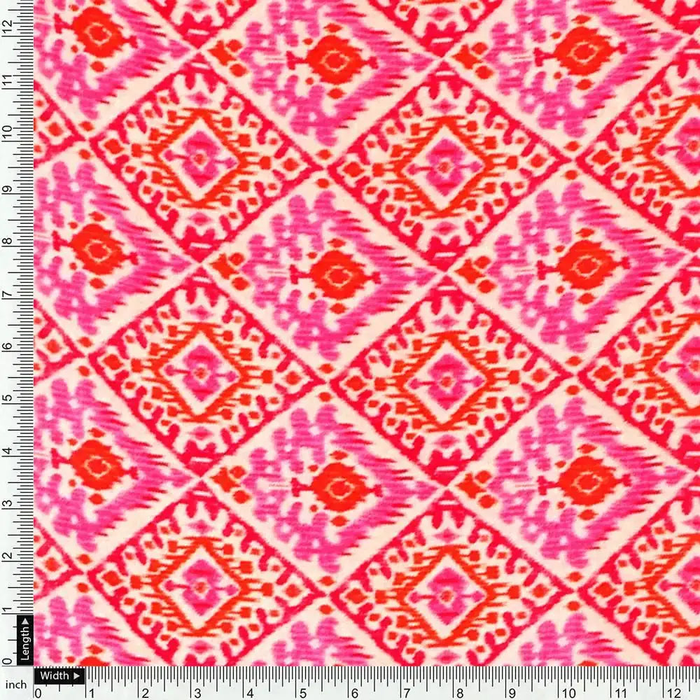 Hand Painted Argyle Pattern Digital Printed Fabric - Pure Muslin – pm 0 ma0708 110 hand painted argyle pattern digital printed fabric pure muslin 4