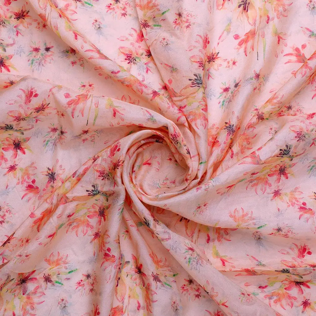 Brown Floral Pure Muslin Printed Fabric Material – pm 0 ma15604 110 brown floral pure muslin printed fabric material 1