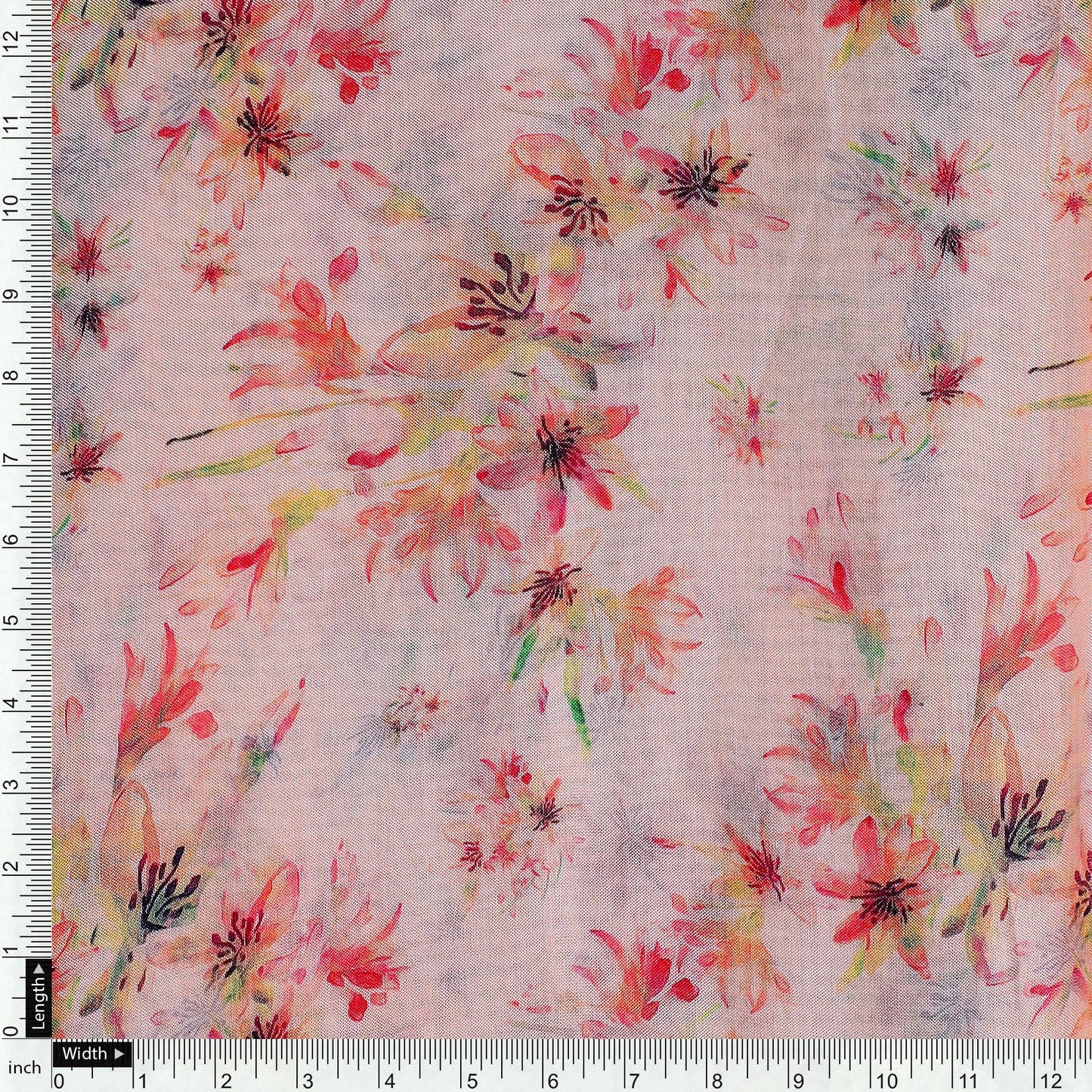 Brown Floral Pure Muslin Printed Fabric Material - FAB VOGUE Studio®