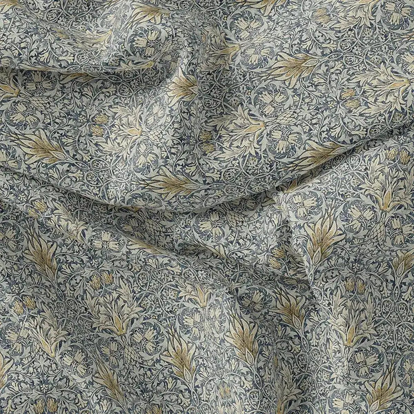 Damask Patterns On Yukon Gold Digital Printed Fabric - Pure Muslin – pm 0 ta 05997p2 151 damask patterns on yukon gold digital printed fabric pure muslin 2 - alternate view