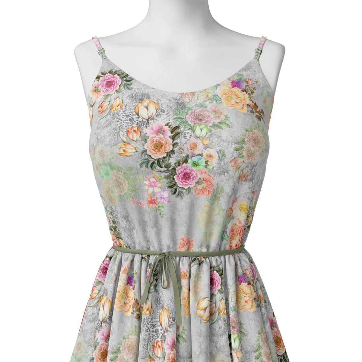 Colico Blue Rose With Purple Digital Printed Fabric - Pure Muslin – pm 0 ta 06505p4 110 colico blue rose with purple digital printed fabric pure muslin 2