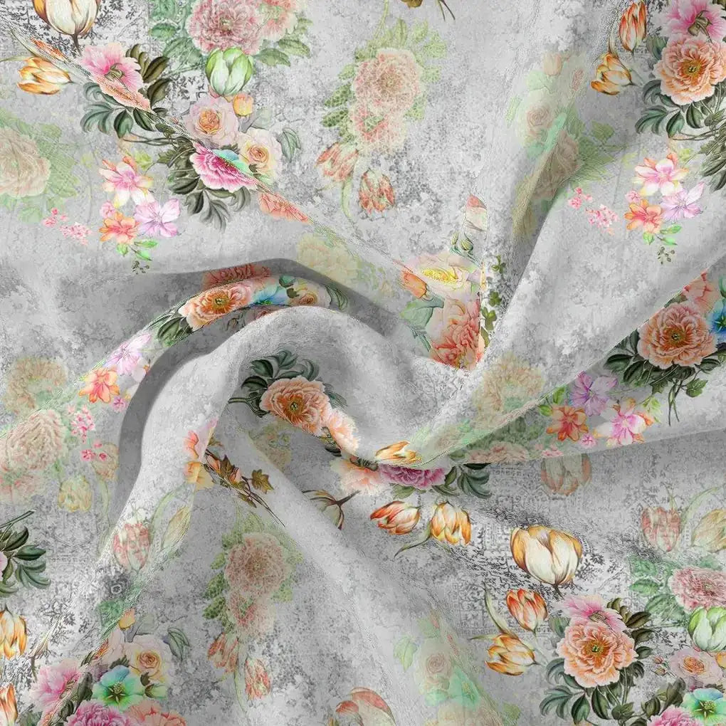 Colico Blue Rose With Purple Digital Printed Fabric - Pure Muslin – pm 0 ta 06505p4 110 colico blue rose with purple digital printed fabric pure muslin 3