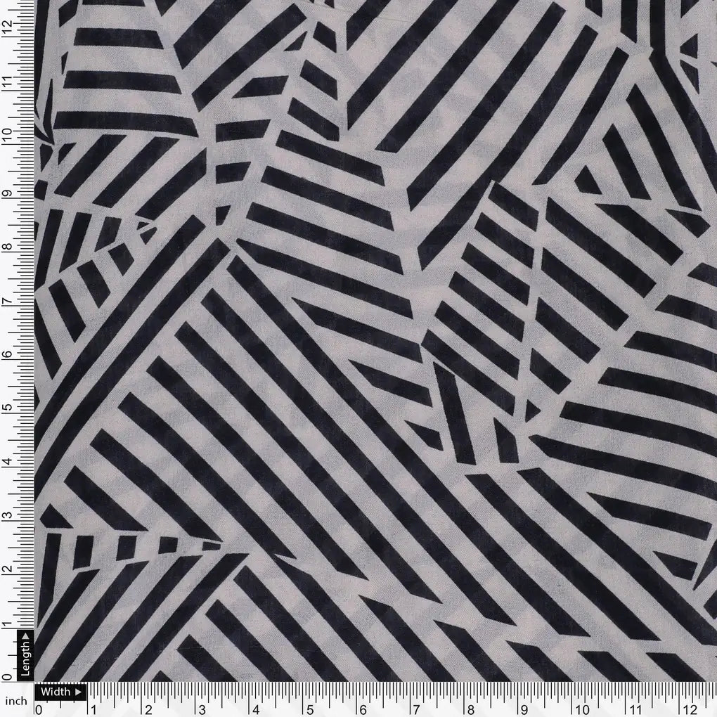 Attractive Black Strips With Bone Colour Digital Printed Fabric - Pure Muslin – pm 0 ta0078 110 attractive black strips with bone colour digital printed fabric pure muslin 4