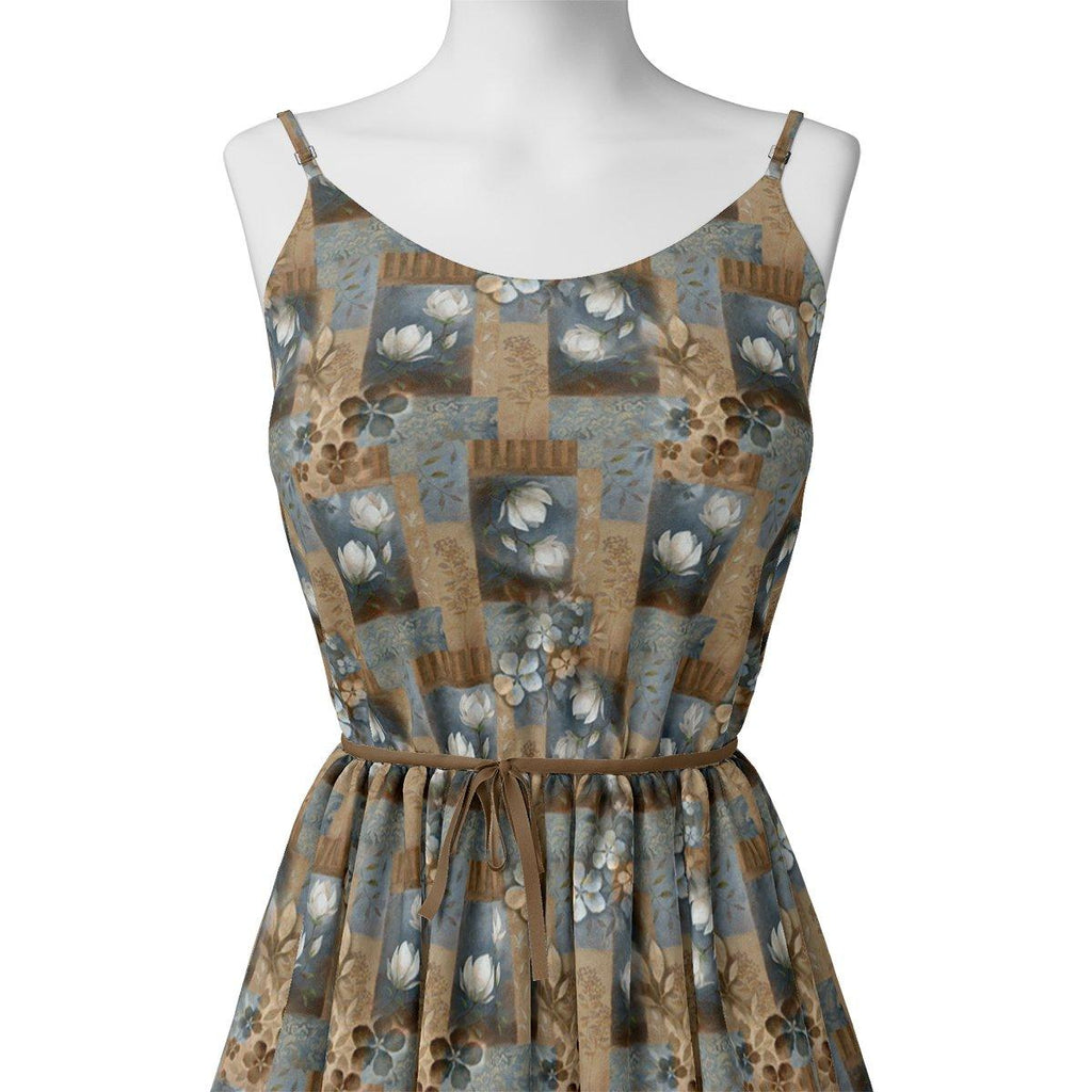 Vintage Bright White Flower With Cool Pattern Digital Printed Fabric - Pure Muslin – pm 0 ta0086pm1 151 vintage bright white flower with cool pattern digital printed fabric pure muslin 2