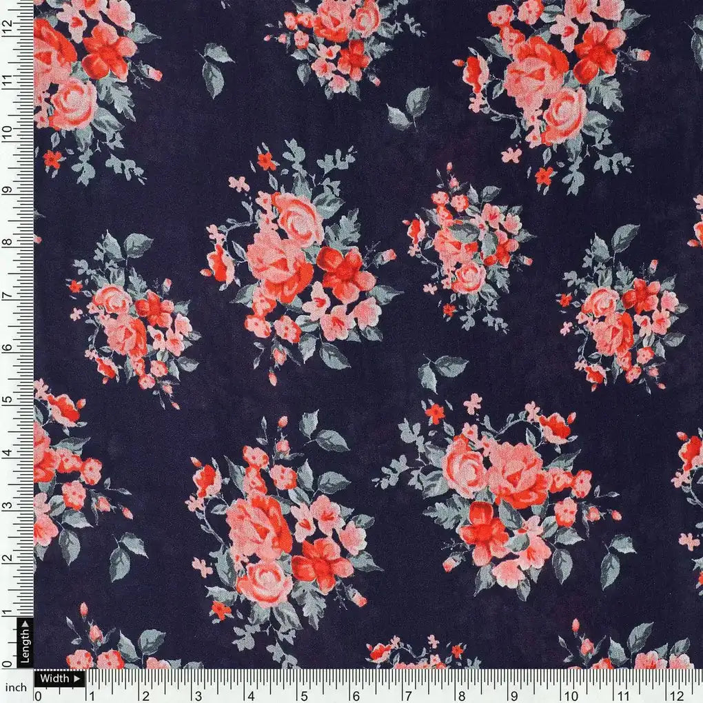 Blue Flower Printed Pure Muslin Fabric – pm 0 ta010040 110 blue flower printed pure muslin fabric 4