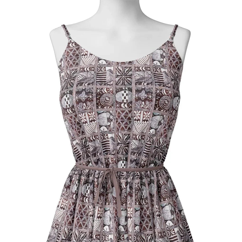 Greek Art Of Multitype Pattern Digital Printed Fabric - Pure Muslin - FAB VOGUE Studio®