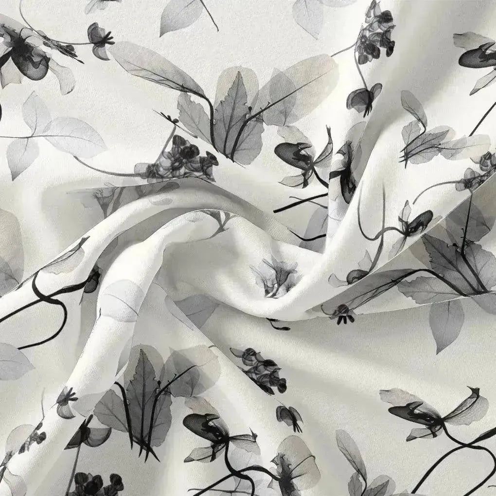 Black Floating Flowers Digital Printed Fabric - Pure Muslin – pm 0 ta06256 110 black floating flowers digital printed fabric pure muslin 1