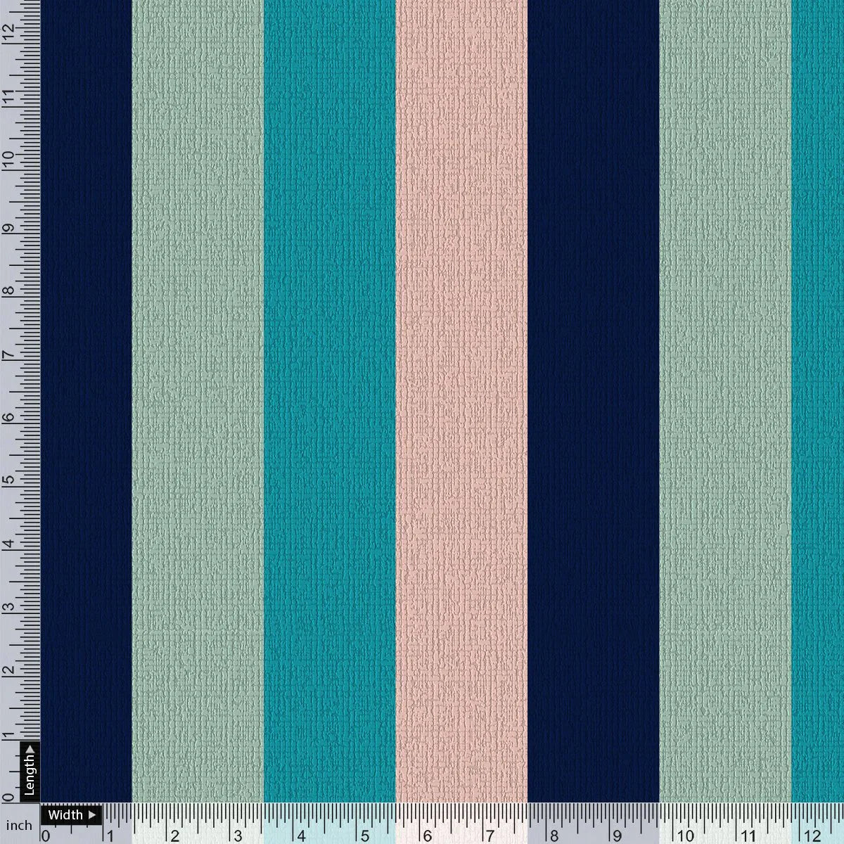 Subtle Colour Stripes Digital Printed Fabric - Pure Muslin - FAB VOGUE Studio®