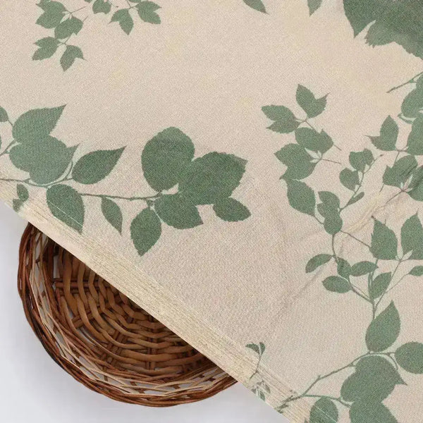 Olive Stalk And Leaves Digital Printed Fabric - Pure Muslin – pm 0 ta07593 110 olive stalk and leaves digital printed fabric pure muslin 2 - alternate view