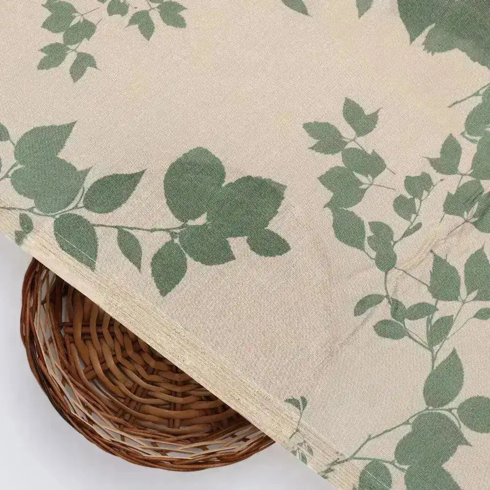 Olive Stalk And Leaves Digital Printed Fabric - Pure Muslin – pm 0 ta07593 110 olive stalk and leaves digital printed fabric pure muslin 2