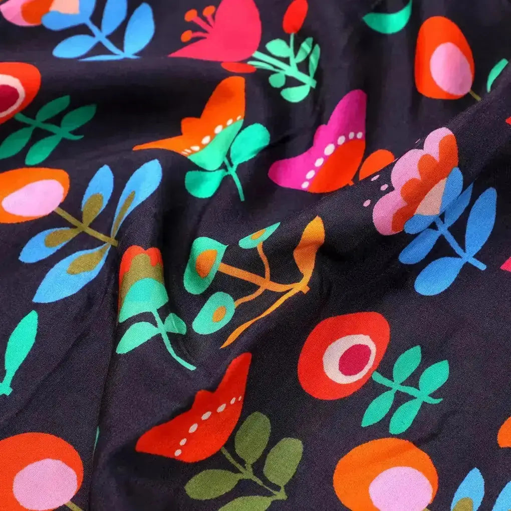 Sketchy Flowers Pattern Digital Printed Fabric - Pure Muslin – pm 0 ta07617 110 sketchy flowers pattern digital printed fabric pure muslin 3