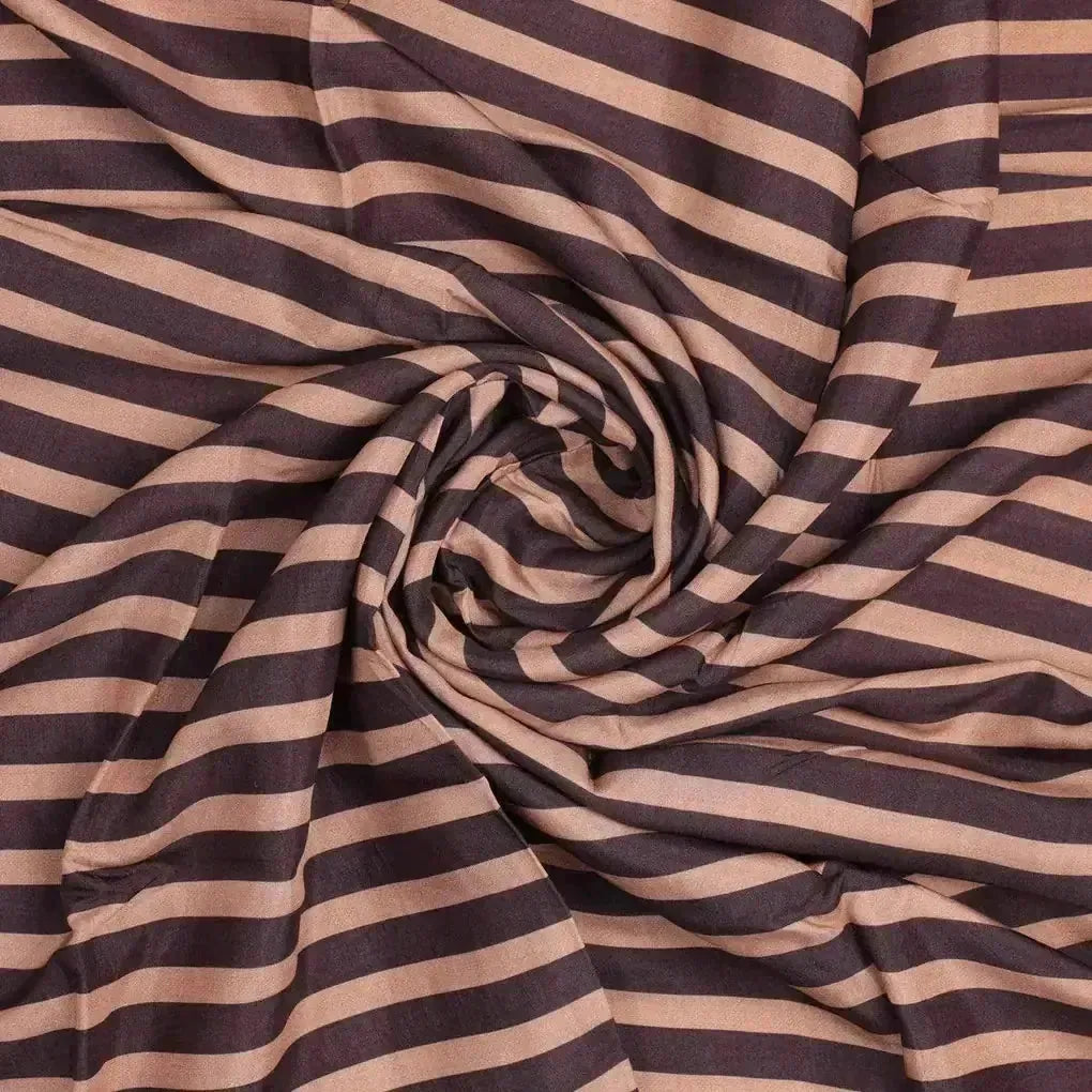 Brown Stripes Digital Printed Fabric - Pure Muslin – pm 0 ta07623 110 brown stripes digital printed fabric pure muslin 1