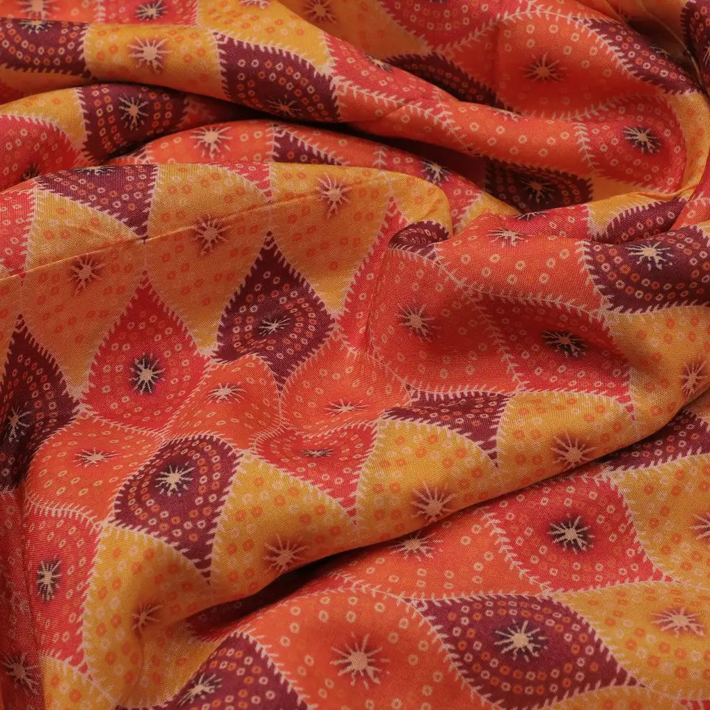 Cool Three Colour Ogee Pattern Digital Printed Fabric - Pure Muslin – pm 0 ta08261p6 110 cool three colour ogee pattern digital printed fabric pure muslin 3