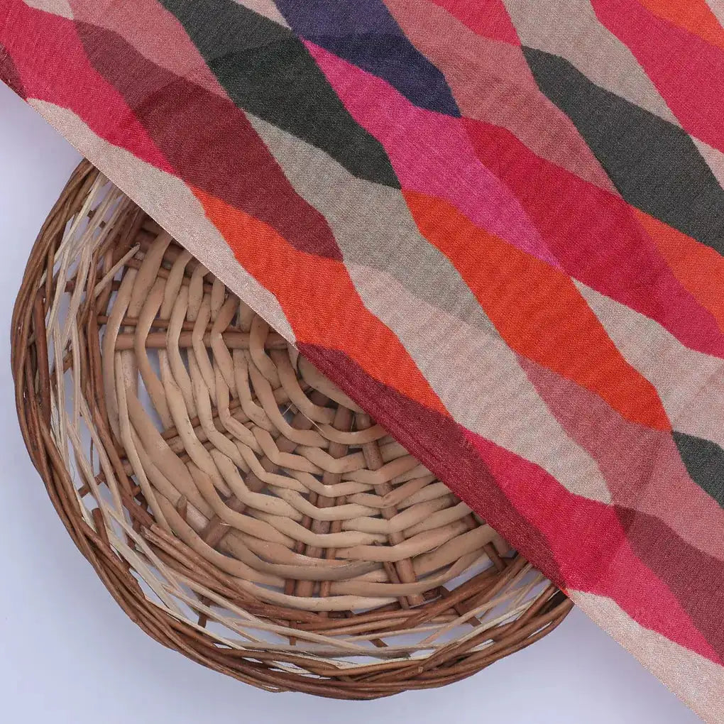 Multicolour Scales Repeat Digital Printed Fabric - Pure Muslin – pm 0 ta08262p 110 multicolour scales repeat digital printed fabric pure muslin 2