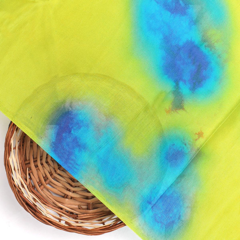 Watercolour Southern Platyfish Colour Digital Printed Fabric - Pure Muslin - FAB VOGUE Studio®