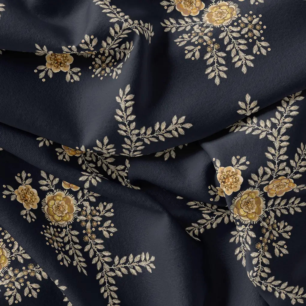 Embroidery Flower And Buds Digital Printed Fabric - Pure Muslin – pm 0 ta08266p 110 embroidery flower and buds digital printed fabric pure muslin 3