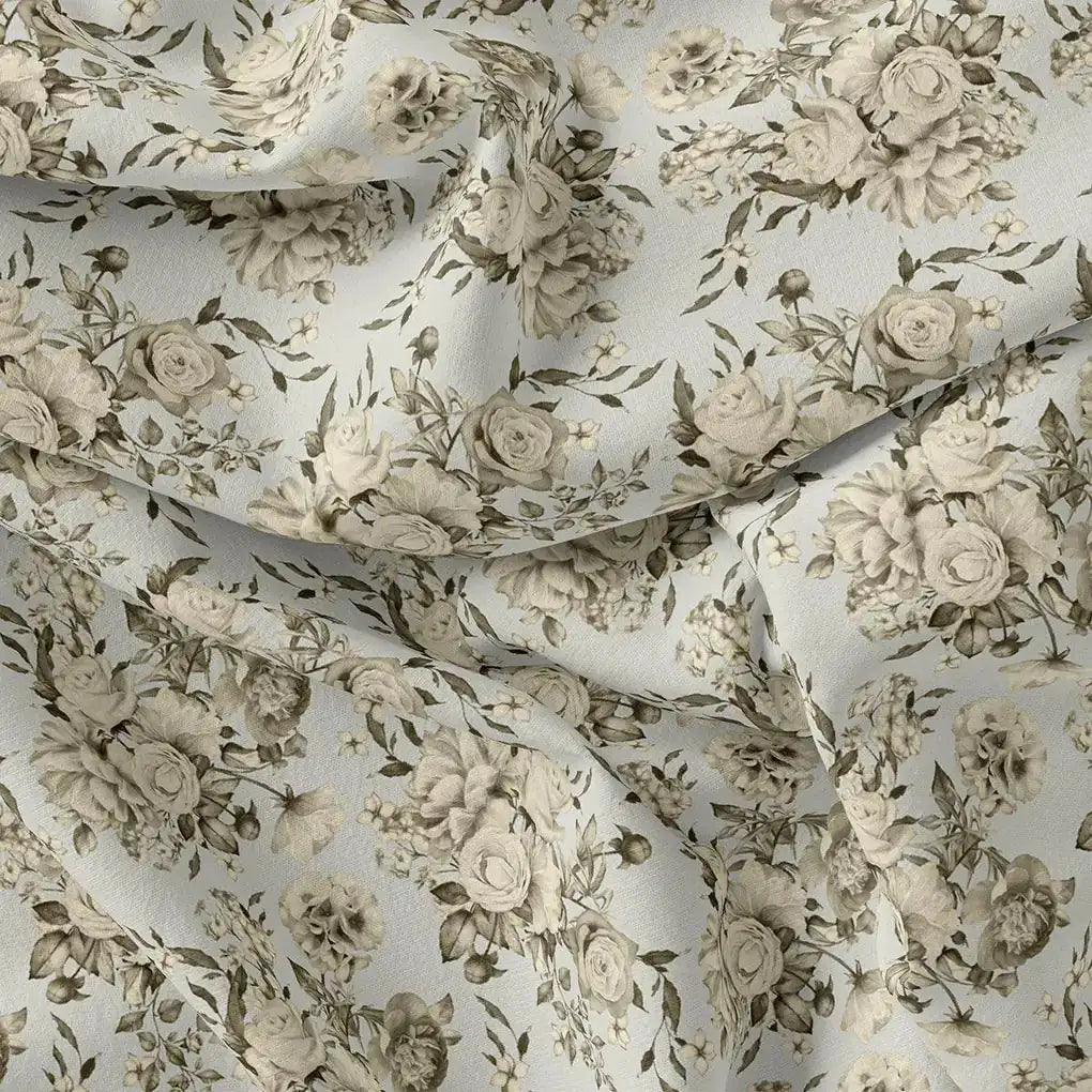 Floral Bright Golden Floral Digital Printed Fabric - Pure Muslin – pm 0 ta08305 110 floral bright golden floral digital printed fabric pure muslin 1