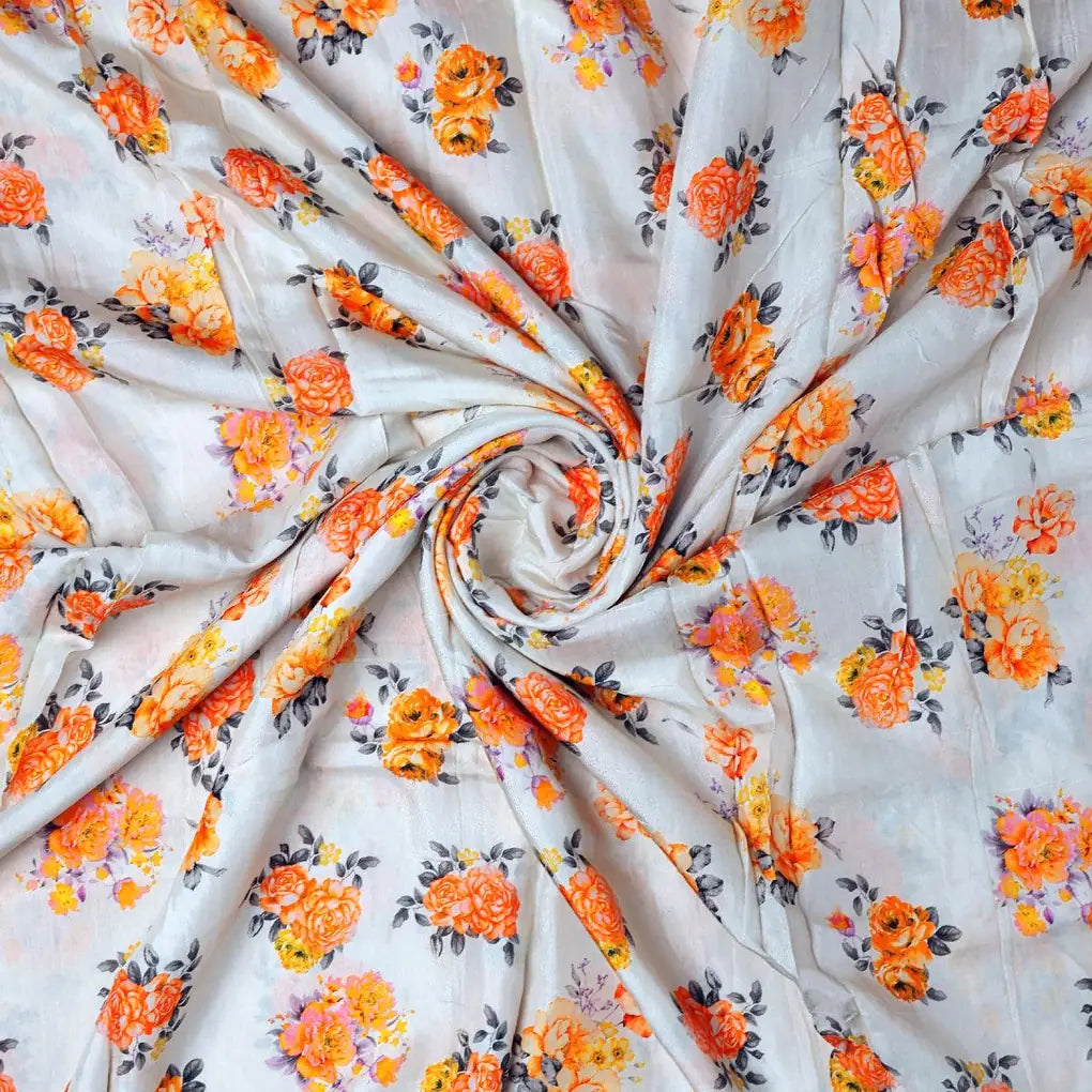 Yellow Lonicera Grey Leafs Digital Printed Fabric - Pure Muslin – pm 0 ta08325p6 110 yellow lonicera grey leafs digital printed fabric pure muslin 1