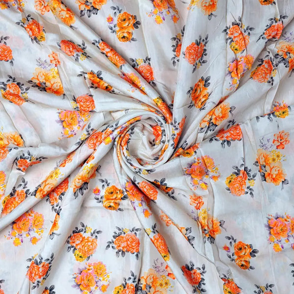 Yellow Lonicera Grey Leafs Digital Printed Fabric - Pure Muslin – pm 0 ta08325p6 110 yellow lonicera grey leafs digital printed fabric pure muslin 1