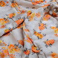 Yellow Lonicera Grey Leafs Digital Printed Fabric - Pure Muslin – pm 0 ta08325p6 110 yellow lonicera grey leafs digital printed fabric pure muslin 3