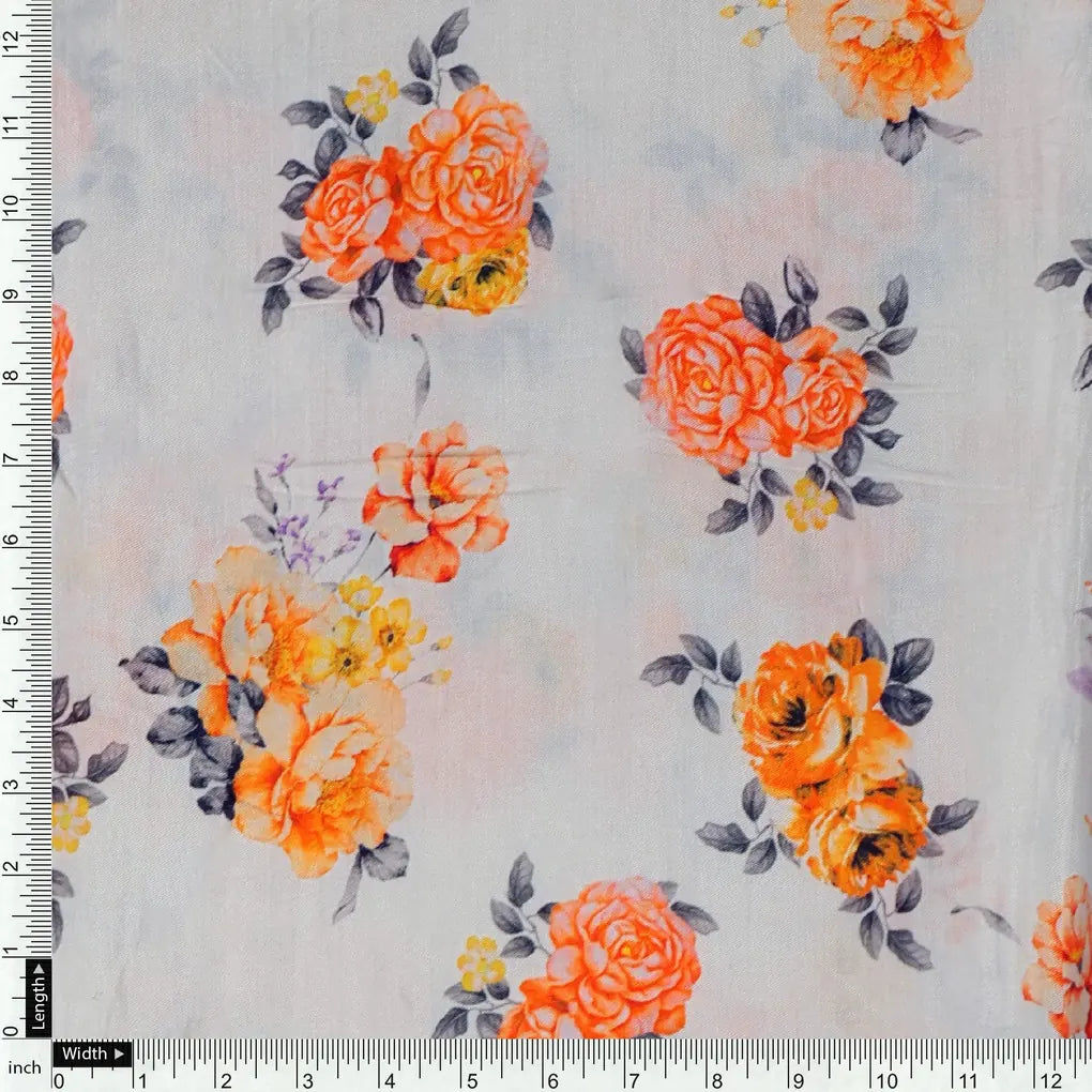 Yellow Lonicera Grey Leafs Digital Printed Fabric - Pure Muslin – pm 0 ta08325p6 110 yellow lonicera grey leafs digital printed fabric pure muslin 4