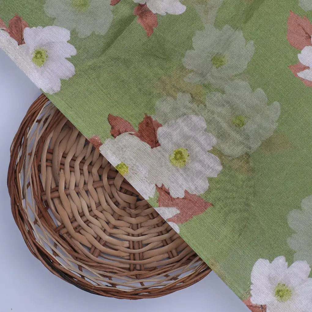 Lovely White Rose Digital Printed Fabric - Pure Muslin – pm 0 ta08334p4 110 lovely white rose digital printed fabric pure muslin 2
