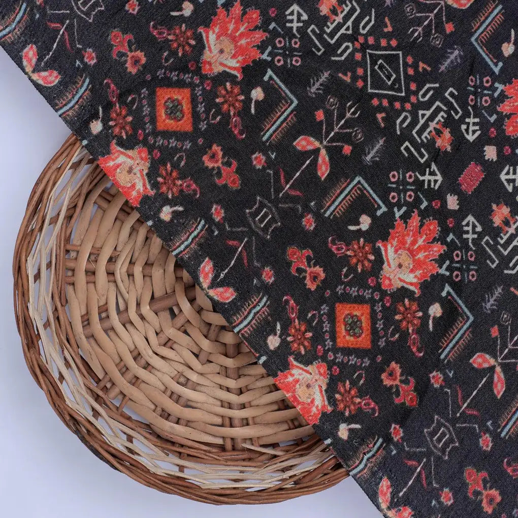 Metallese Seamless Leafs Patterns Digital Printed Fabric - Pure Muslin – pm 0 ta08375 110 metallese seamless leafs patterns digital printed fabric pure muslin 2