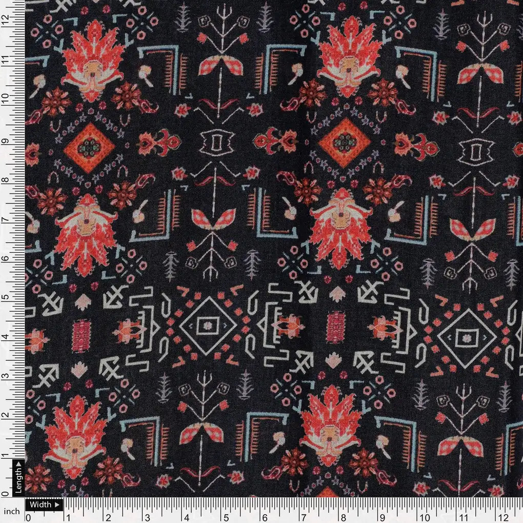 Metallese Seamless Leafs Patterns Digital Printed Fabric - Pure Muslin – pm 0 ta08375 110 metallese seamless leafs patterns digital printed fabric pure muslin 3