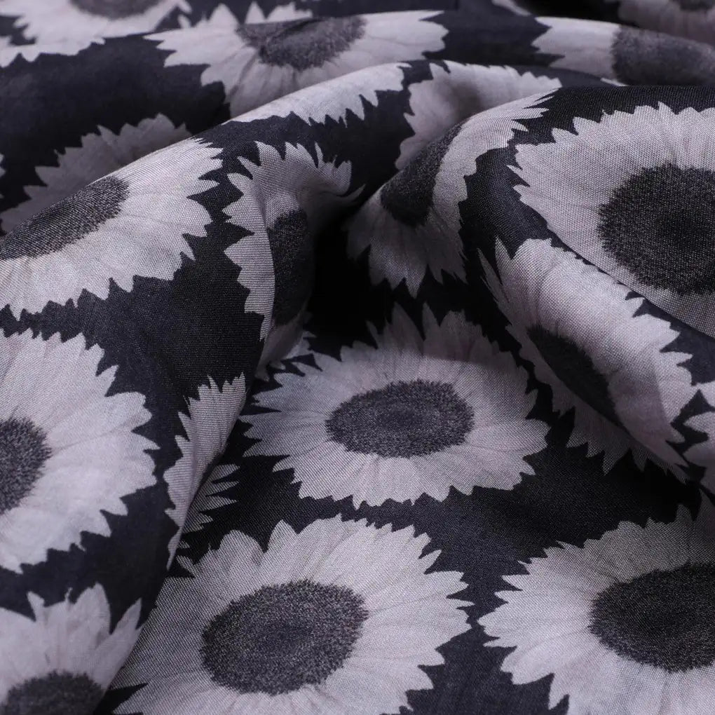 Vintage Old Sunflower Digital Printed Fabric - Pure Muslin – pm 0 ta08502 110 vintage old sunflower digital printed fabric pure muslin 4