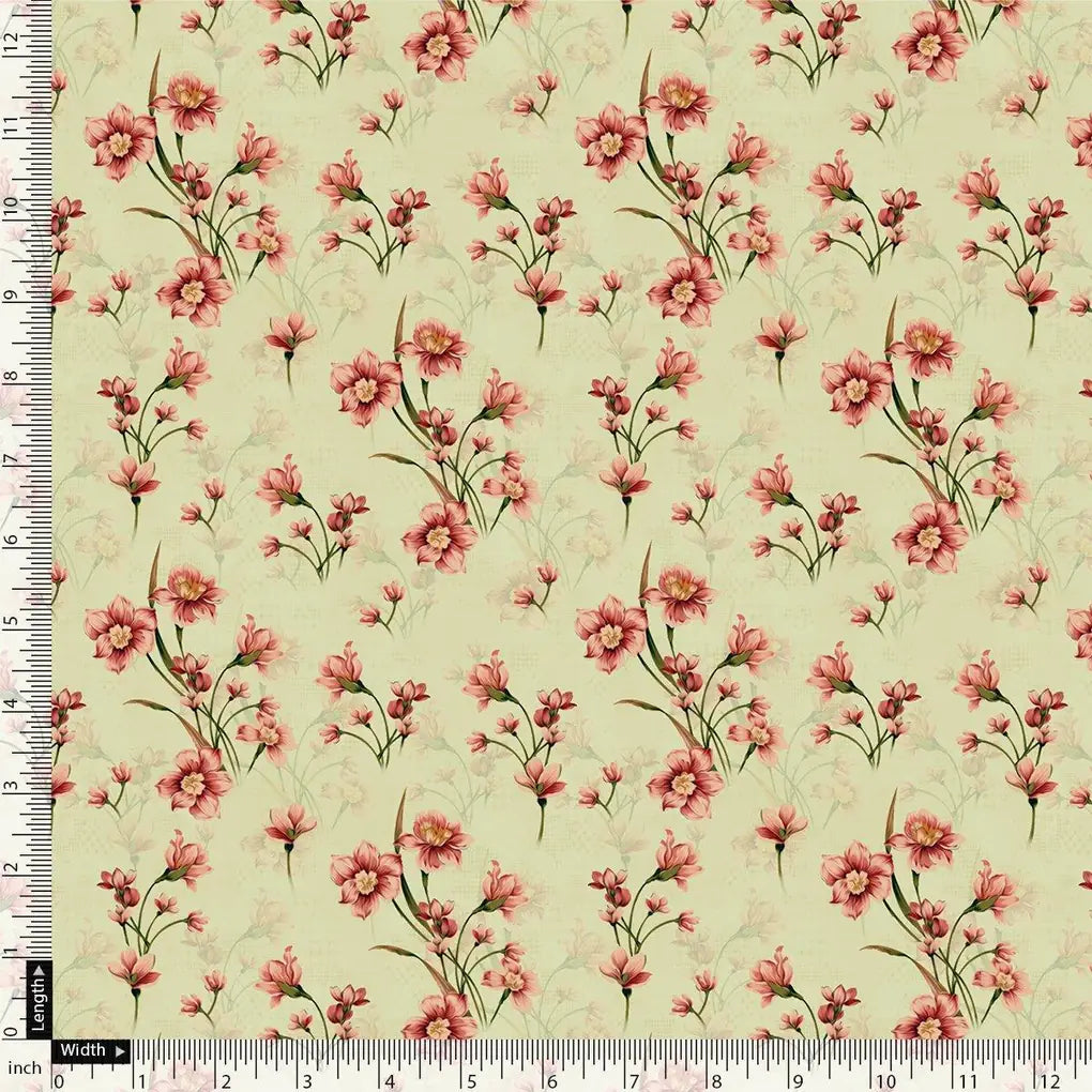 Beautiful Tiny Pink Chintz Digital Printed Fabric - Pure Muslin – pm 0 ta08789 110 beautiful tiny pink chintz digital printed fabric pure muslin 4