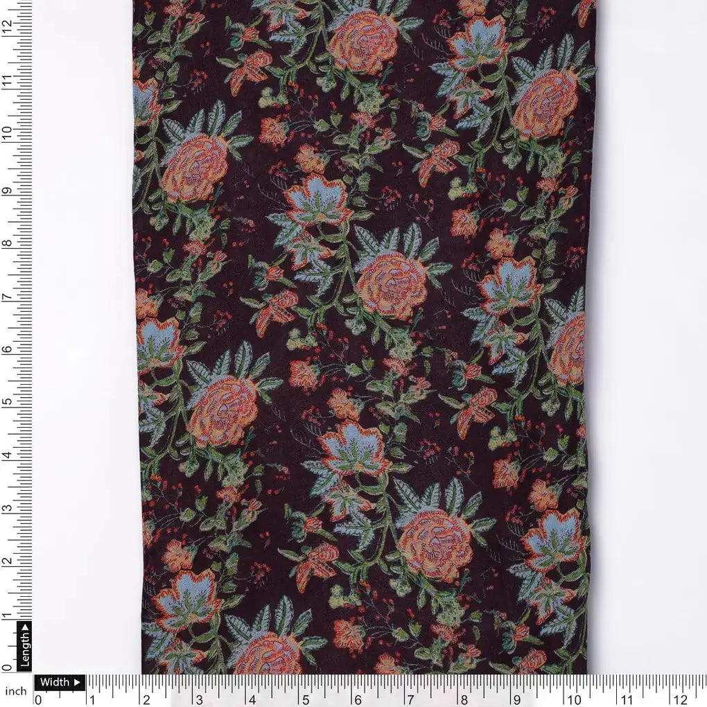 Lovely Roses Embroidery Brunch Digital Printed Fabric - Pure Muslin – pm 0 ta08806 110 lovely roses embroidery brunch digital printed fabric pure muslin 3