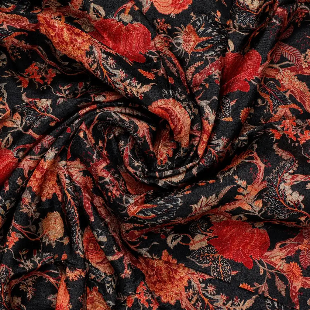 Japanese Chinoiserie Natural Digital Printed Fabric - Pure Muslin – pm 0 ta08826 110 japanese chinoiserie natural digital printed fabric pure muslin 1