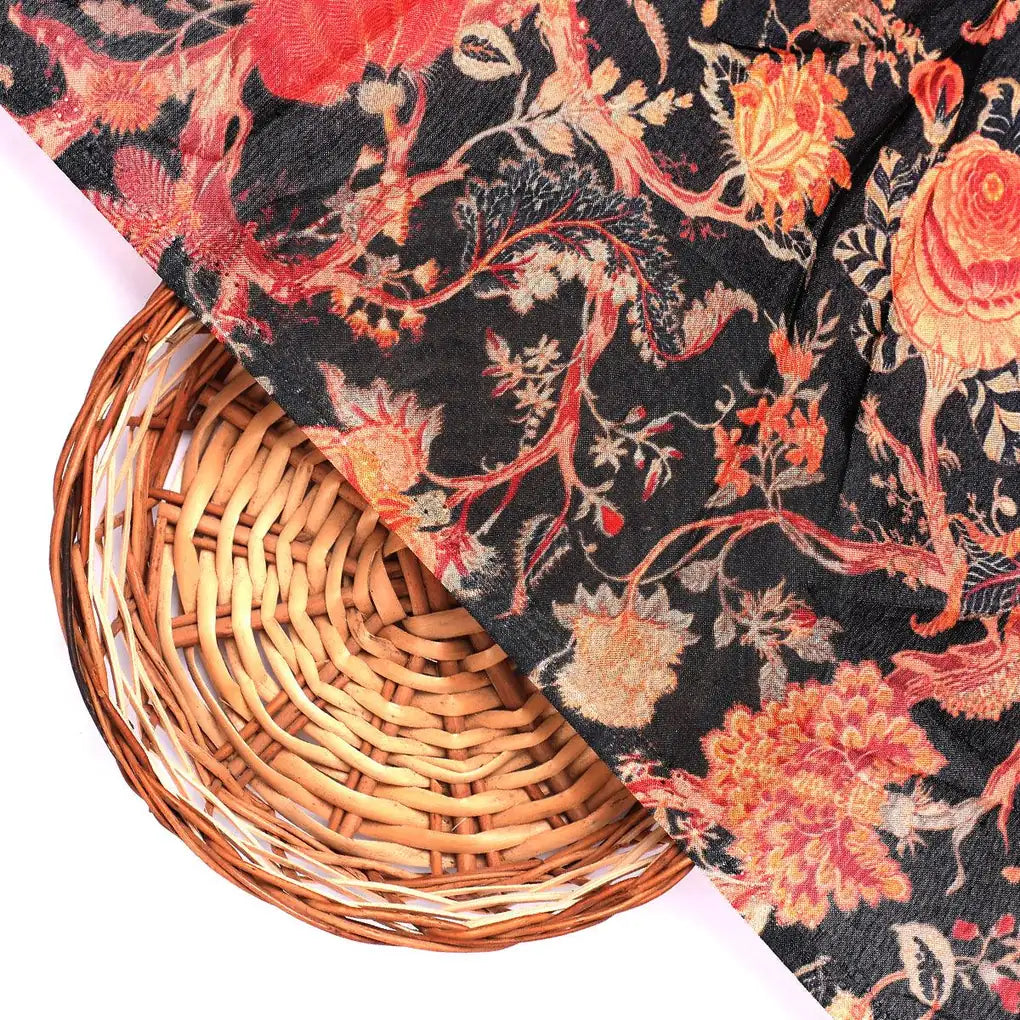 Japanese Chinoiserie Natural Digital Printed Fabric - Pure Muslin – pm 0 ta08826 110 japanese chinoiserie natural digital printed fabric pure muslin 2