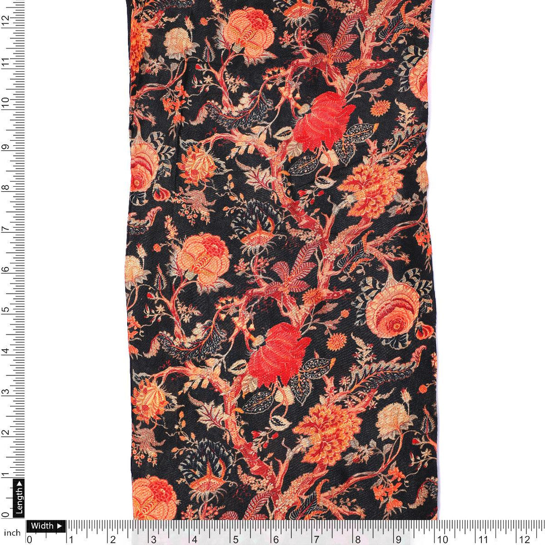 Japanese Chinoiserie Natural Digital Printed Fabric - Pure Muslin - FAB VOGUE Studio®