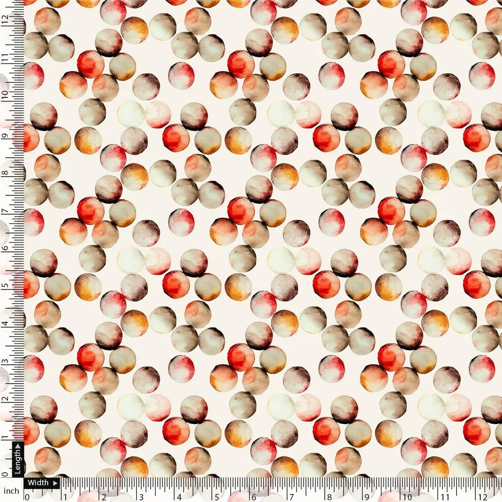 Creative Morden Round Gradient Digital Printed Fabric - Pure Muslin - FAB VOGUE Studio®