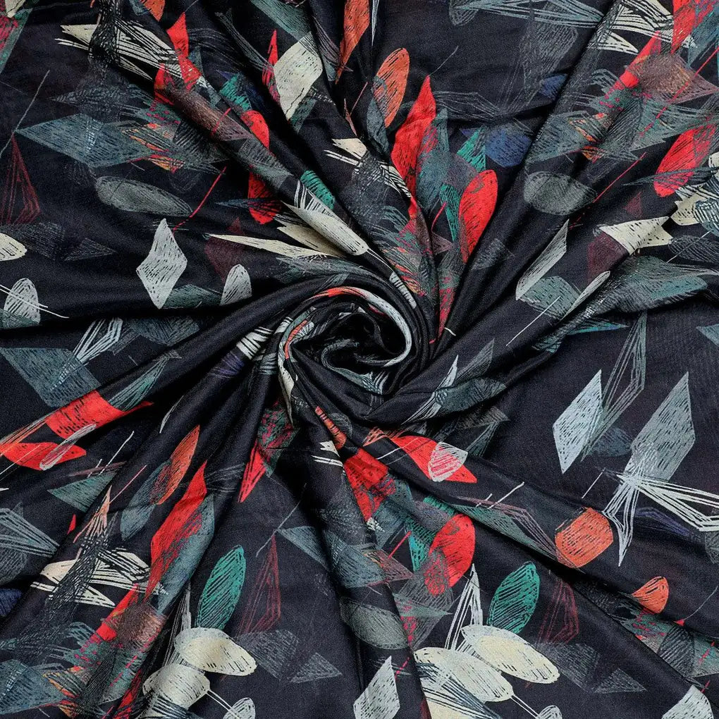 Black Geometric Printed Pure Muslin Fabric – pm 0 ta09450 110 black geometric printed pure muslin fabric 1