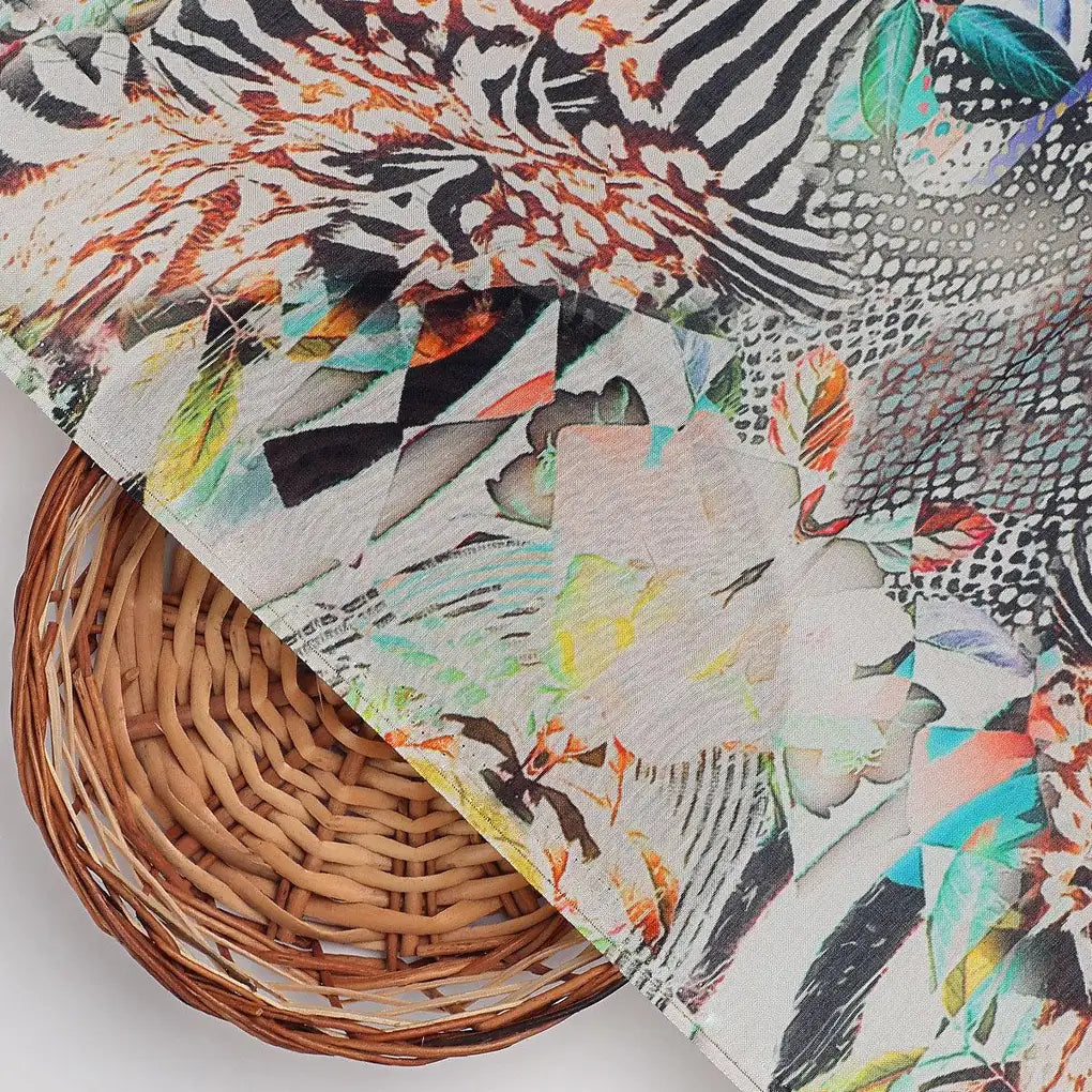 Blue Paper Art Printed Pure Muslin Fabric – pm 0 ta09497 110 blue paper art printed pure muslin fabric 2