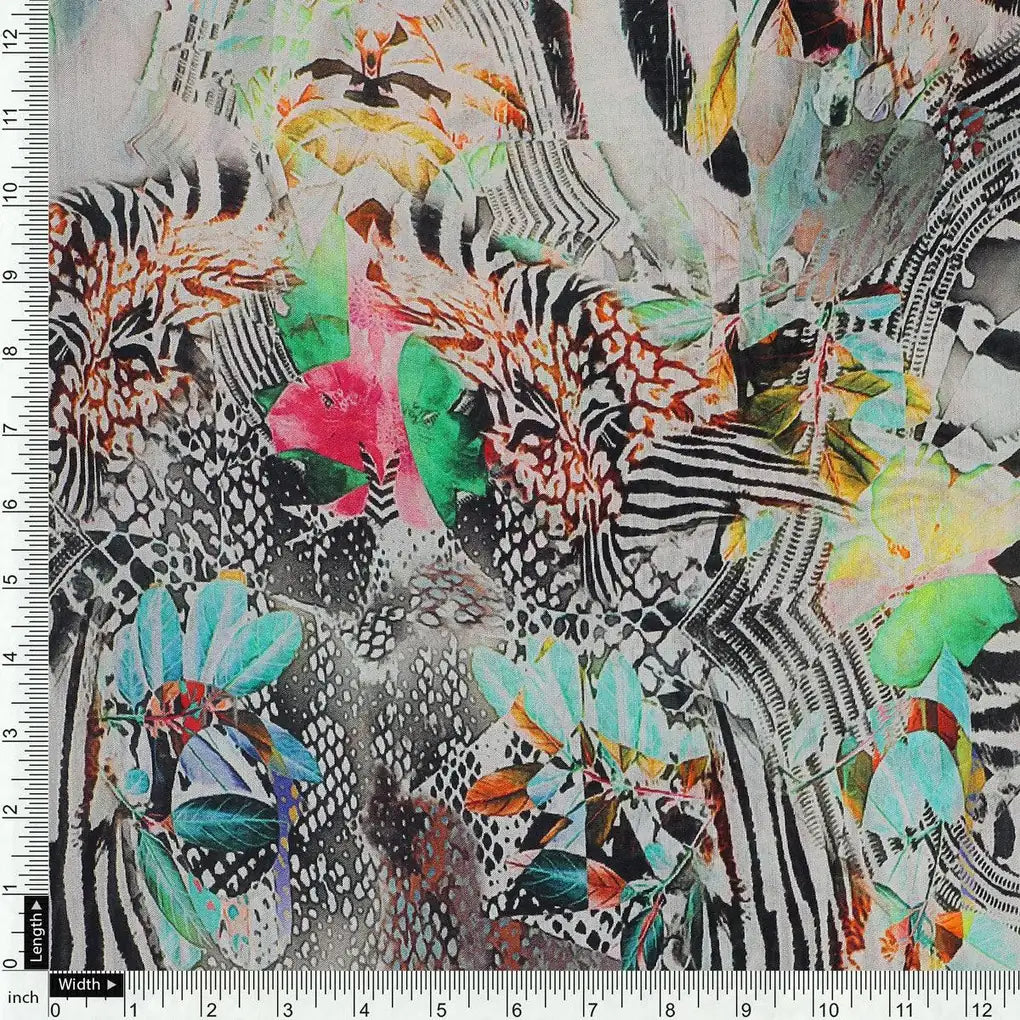 Blue Paper Art Printed Pure Muslin Fabric – pm 0 ta09497 110 blue paper art printed pure muslin fabric 4