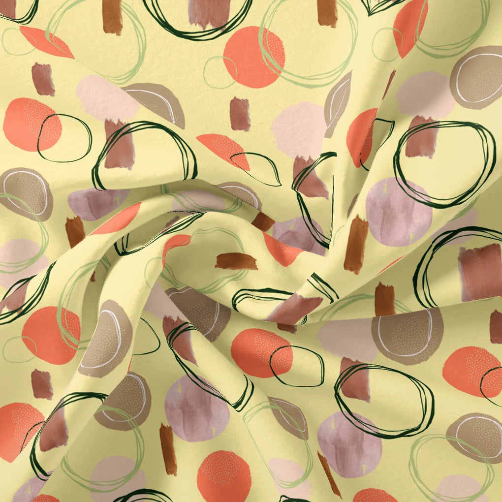 Decorative Abstract Circle Spotted Art Digital Printed Fabric - Pure Muslin – pm 0 ta09498d 110 decorative abstract circle spotted art digital printed fabric pure muslin 1