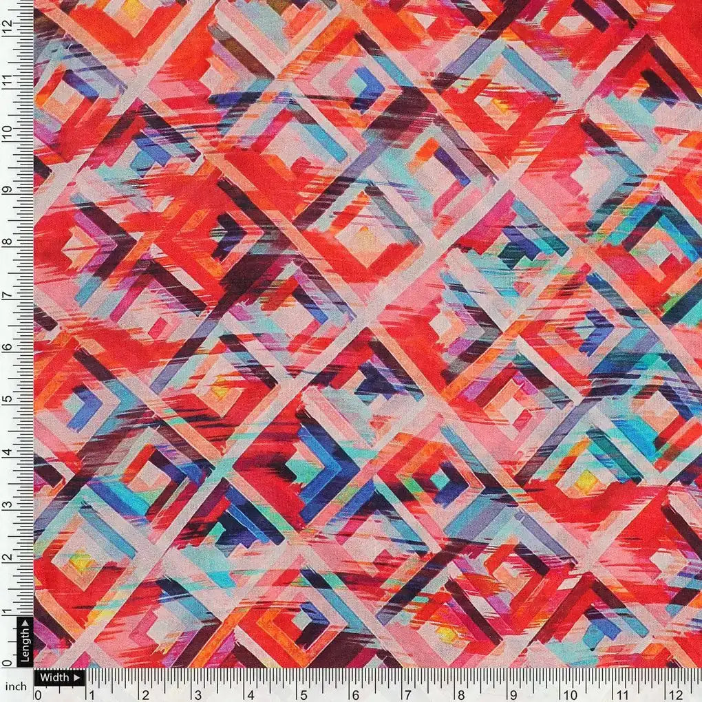 Beautiful Geometric Printed Pure Muslin Fabric – pm 0 ta09970 110 blue geometric printed pure muslin fabric 4