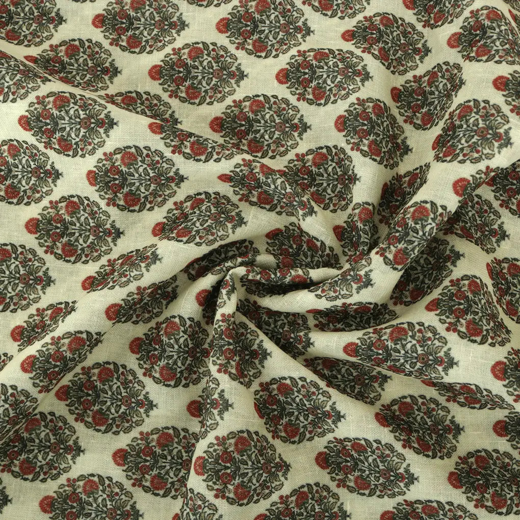 Seamless Red Flower Pot Digital Printed Fabric - Linen – poli 0 fvs2022 110 seamless red flower pot digital printed fabric linen 1