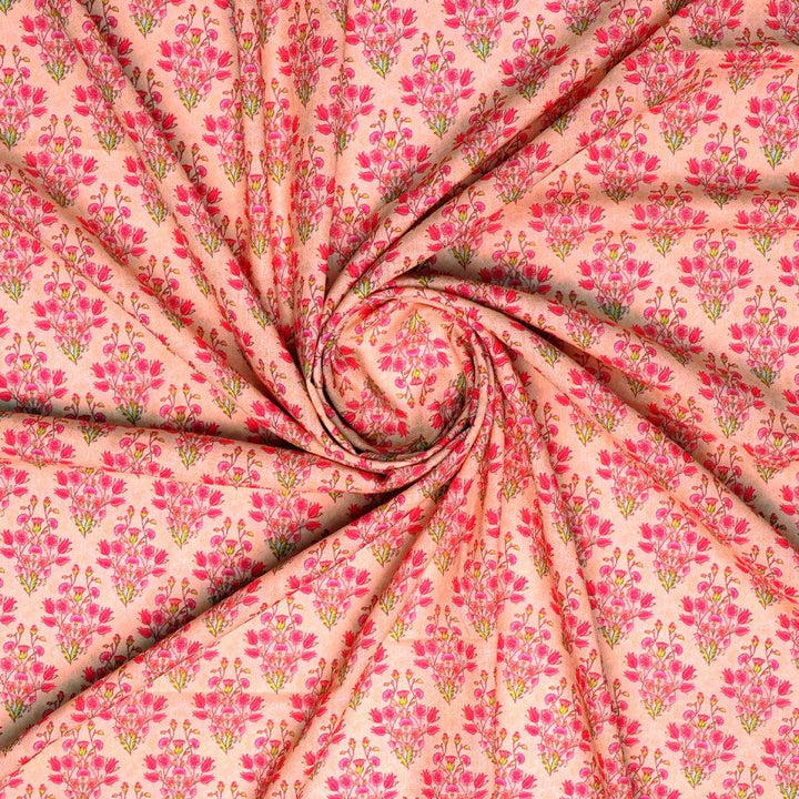 Seamless Flower Bud Of Roses Digital Printed Fabric - Linen - FAB VOGUE Studio®
