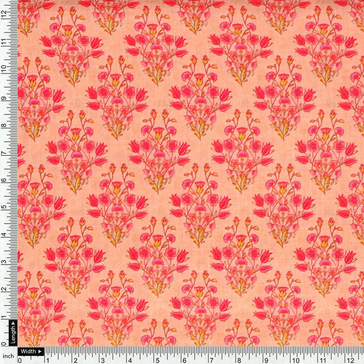 Seamless Flower Bud Of Roses Digital Printed Fabric - Linen - FAB VOGUE Studio®