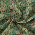 Rainbow Peacock With Autumnal Leaves Digital Printed Fabric - Linen – poli 0 fvs2029 110 rainbow peacock with autumnal leaves digital printed fabric linen 1
