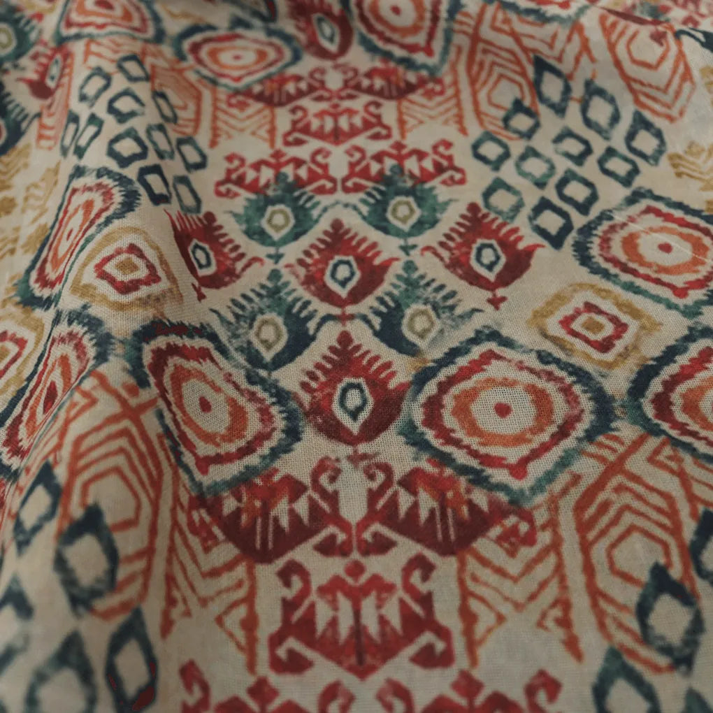 Multicolour Ikat and abstract Pattern Digital Printed Fabric - Linen – poli 0 fvs2030 110 multicolour ikat and abstract pattern digital printed fabric linen 4