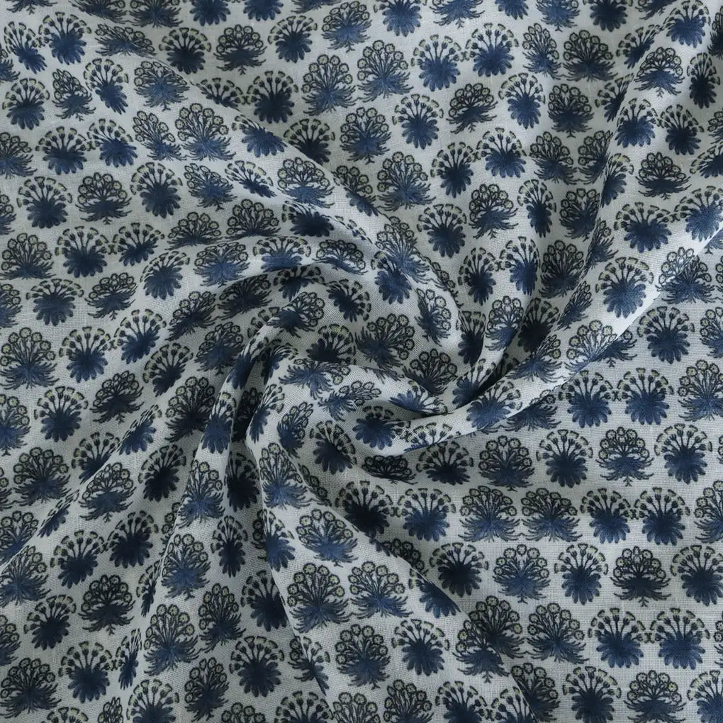 Seamless Blue Geranium Flower Digital Printed Fabric - Linen – poli 0 fvs2031 110 seamless blue geranium flower digital printed fabric linen 1