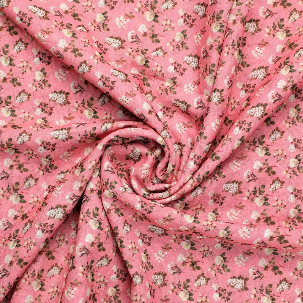 Tiny Baby's Breath Flower Bunch Digital Printed Fabric - Linen – poli 0 fvs2032 110 tiny baby s breath flower bunch digital printed fabric linen 1