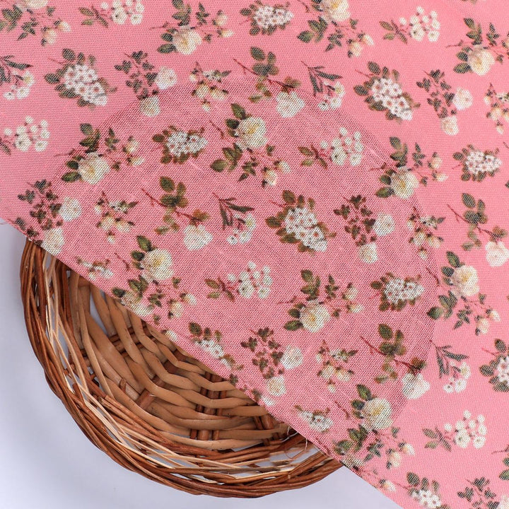 Tiny Baby's Breath Flower Bunch Digital Printed Fabric - Linen - FAB VOGUE Studio®