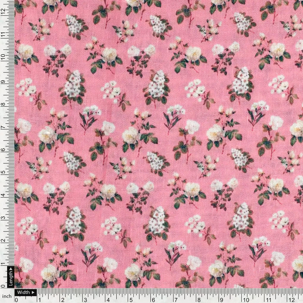 Tiny Baby's Breath Flower Bunch Digital Printed Fabric - Linen – poli 0 fvs2032 110 tiny baby s breath flower bunch digital printed fabric linen 4